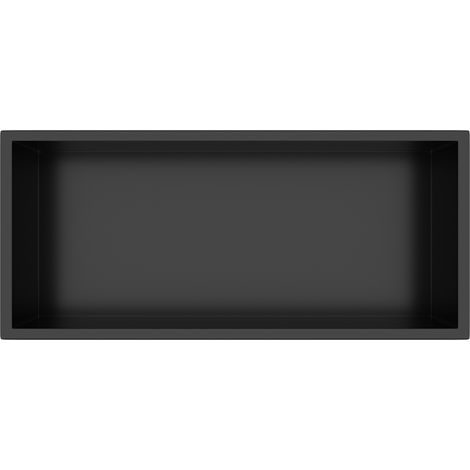BALNEO - niche murale 45x20x10 cm noire en acier inoxydable WALL-BOX - étagère de salle de bain (1/4)