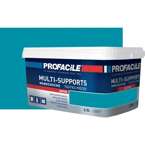 Peinture intérieure multi-supports, satin, murs, plafonds, boiseries, radiateurs, sans odeur, plusieurs teintes PROFACILE 0091A6 2.5 litres