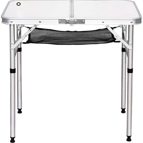 Table pliante aluminium portable réglable en hauteur pour camping jardin pique-nique cuisine extérieur (1/5)