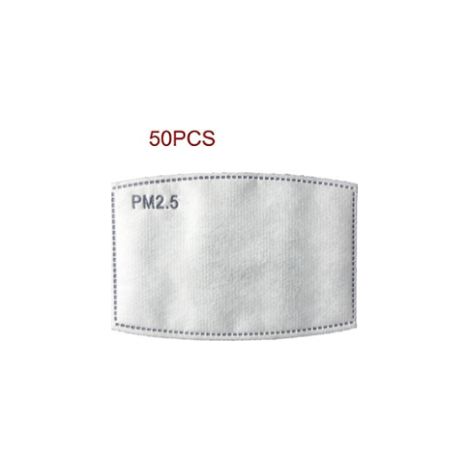 PM2.5-Aktivkohlefilterpatrone für Erwachsene, Atemwegsfilterpatrone, 5-lagige Schutzfilterpatrone, Unisex (Erwachsenengröße), Packung mit 50 Stück (1/5)