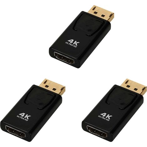 Convertisseur adaptateur DisplayPort vers HDMI femelle à 3 canaux (1080p DP vers HDMI) (1/5)