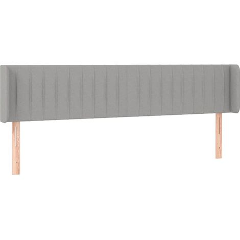 Maison Exclusive - Cabecero de tela gris claro 183x16x78/88 cm (1/5)