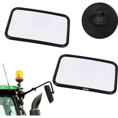 KOTARBAU® Kotarbau® Miroir Retroviseur Exterieur - Retroviseur Tracteur 31x20,5 cm Lot de 2 - Retroviseur Tracteur Agricole - Rétroviseur Convexe de Tracteur avec Support Pour Bras Ø 15-24 mm - Pvc -
