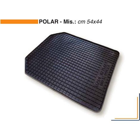 TAPPETO AUTO IN GOMMA POLAR CM 54X44- 10,0 pz