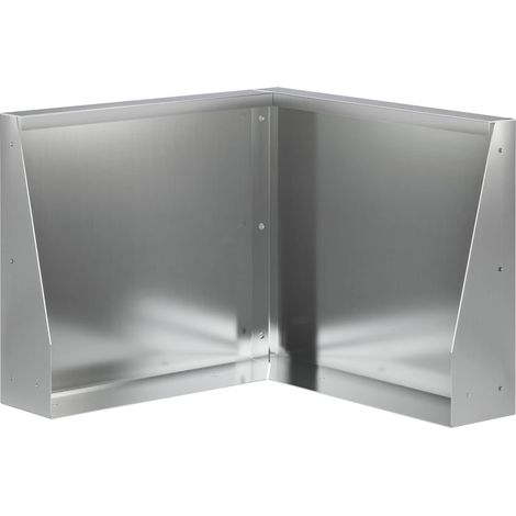 Retaining Wall 50 x 50 x 40 cm Galvanised Steel Silver vidaXL