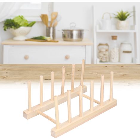 Égouttoir à vaisselle, égouttoir multifonctionnel, étagère de rangement de cuisine, présentoir à assiettes et articles de papeterie à plusieurs compartiments, 5 compartiments, 28 cm (1/5)