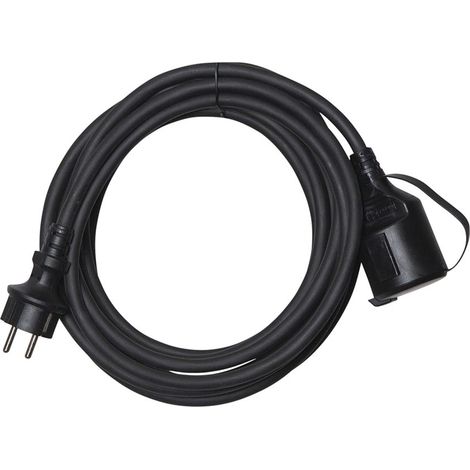 Outdoor Verlängerungskabel ,Lungo' mit Typ C Stecker, Kunststoff, schwarz, 230V AC, IP 44, 7 Meter (1/2)