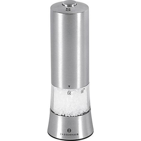 Zassenhaus - Moulin à sel électrique Gera 18 cm en inox (1/2)