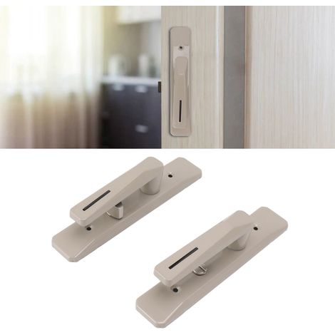 Manilla rectangular con cerradura – diseño niquelado, hierro/acero, 18 x 3,5 x 4,5 cm, 2 pomos + cerradura (1/5)