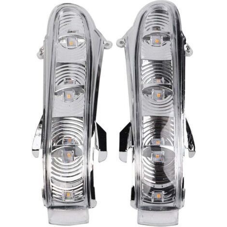 Paire de rétroviseurs latéraux clignotants lumière LED lentille transparente pour Mercedes Benz W215 CL215 W220 99-03 (1/5)