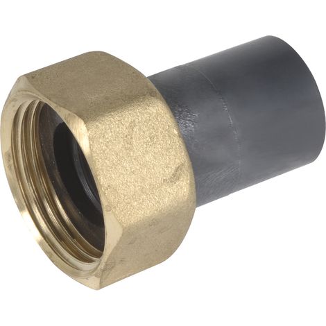 Raccord fer - PVC pression 2 pièces écrou prisonnier Ø25 - 26X34