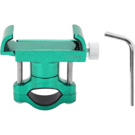 Support téléphone vélo en alliage d'aluminium robuste, support pour guidon avec clé Allen, compatible vélos, motos, scooters, vert (1/5)
