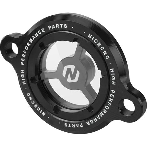 Coperchio del filtro dell'olio motore, in alluminio resistente, design leggero, nero (1/2)