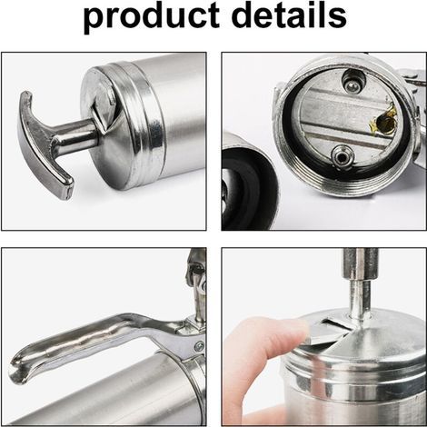 Pistolet graisseur manuel haute pression (400 cm��) pour la r��paration de v��hicules et l'entretien de machines. Trousse �� outils manuelle pour la lubrification et l'entretien des v��hicules.