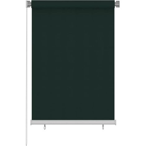 vidaXL Store roulant d'extérieur 105 (l) x 140 (H) cm vert foncé HDPE (1/5)