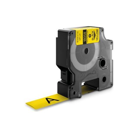 Dymo Ruban pour imprimante etiquettes 18058, S0718340, 19mm, 1,5m, yellowRHINO plat s (18058) (1/2)