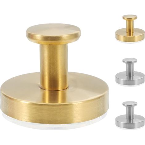Ganchos de ventosa de acero inoxidable de 4 piezas, no requieren perforación, para espejos de baño, azulejos, toallas y ropa.