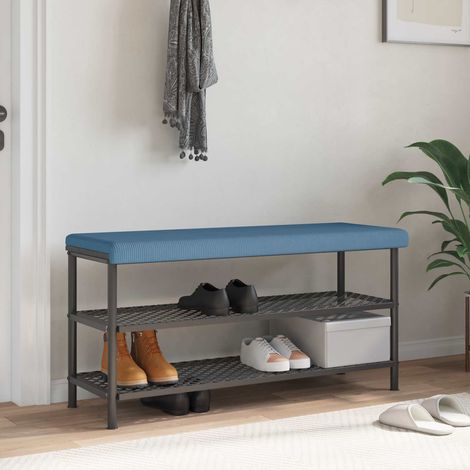 vidaXL Cojín de banco pana Azul Profundidad 35 cm (1/5)