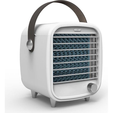 SHINING HOUSE Enfriador de aire portátil USB, aire acondicionado móvil, 4 en 1, silencioso, ventilador, humidificador, purificador, mini enfriador de aire LED personal para el hogar, la oficina y el d (1/5)