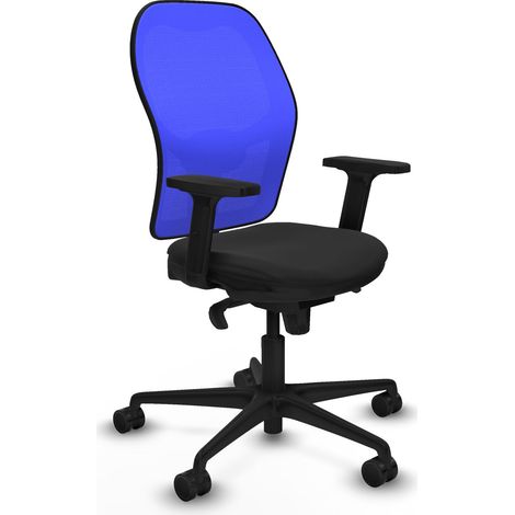 Jorquera sincro malla azul similpiel negro brazos 2D base nailon ruedas 65mm nailon (1/5)