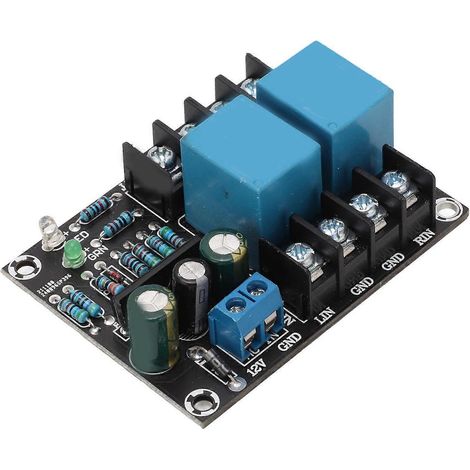 Circuit de protection des haut-parleurs, temporisation de démarrage à 2 canaux, haute puissance, alimentation CC 12–24 V, puce UPC1237 (1/4)