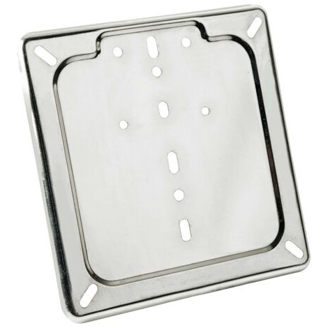 Porta targa in acciaio inox - Cromo (1/4)