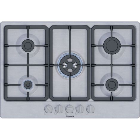 Bosch Serie 4 PGQ7B5K90 Gasherd Edelstahl 75 cm
