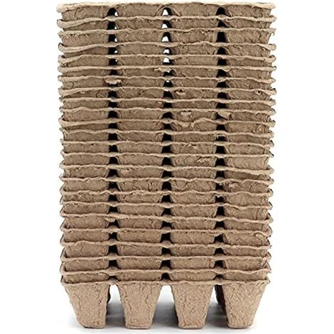 Pots de Semis 12 Cellules, Plateaux de Pépinière Biodégradables (1/5)