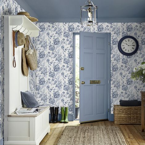 Papier peint intissé Laura Ashley Adwick trail dark seaspray 1005 x 52cm (1/5)