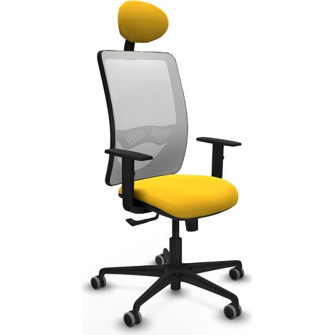 Silla de oficina piqueras y crespo Zulema blanco malla cuero sintético (1/2)