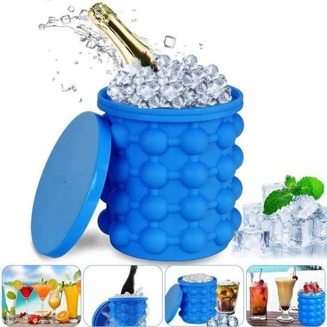 Bac à Glaçons - Ice Genie - Silicone - 120 Glaçons - Couvercle Hermétique - Économiseur d\'Espace-Ywey (1/5)
