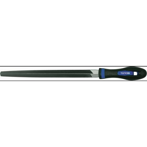 TECWERK Werkstattfeile DIN 7261 L.200mm Q.14mm Hieb 2 Dreikant 2K-Ergo TECWERK