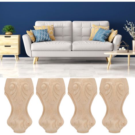Pieds de table en bois massif sculpté, pieds de meubles de style européen, pieds de canapé sculptés, pieds de table basse, pieds de meuble TV.