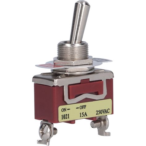 Interrupteur à bascule 3 broches 2 vitesses, verrouillage automatique, connexion à vis, lot de 20, AC 250V 15A (1/5)
