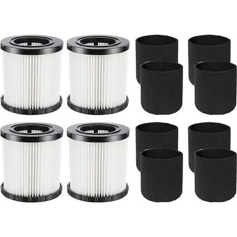 filtres de rechange DCV580H/DCV581H pour aspirateur eau et poussière sans fil DCV580H 20 V, avec 8 manchons en mousse. (1/5)