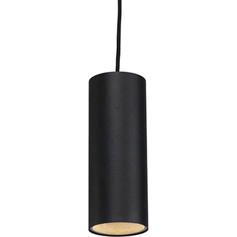 QAZQA tubo - LED Petite suspension - 1 lumière - Ø 10 cm - Noir - Design, Moderne - éclairage intérieur - Salon I Chambre I Cuisine I Salle à manger