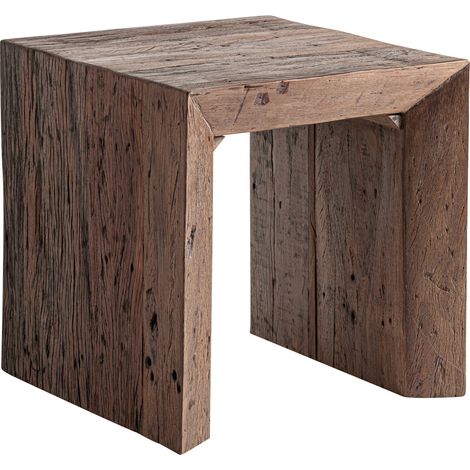 Table basse rustique en bois brun - brun finition vieillie (1/5)