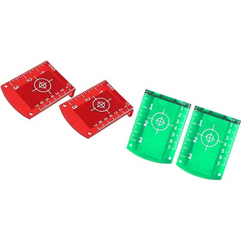 Carte cible de niveau 4 pièces, 2 plaques à double échelle verte et rouge avec Base magnétique et Film réfléchissant (1/5)