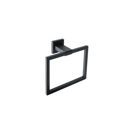 Anneau porte-serviettes mural en acier inoxydable, 260 x 16 x 75 mm, noir – (1/5)