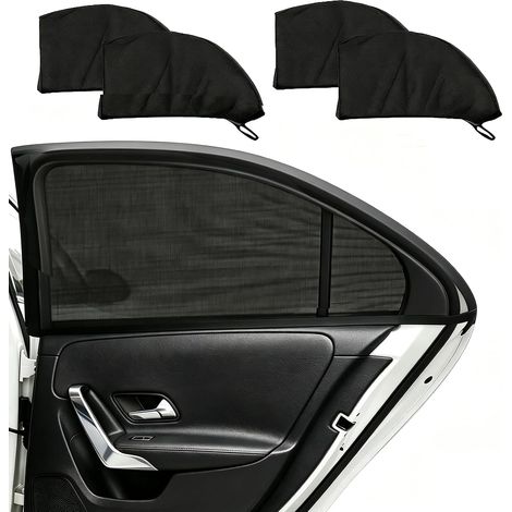 Pare Soleil Voiture Bébé, 4 Pièces Chaussette Voiture Soleil pour Famille et Animaux, Universel Pare-soleils Vitres Latérales pour Bloquer Les Rayons UV Anti Moustique, Compatible 95% Véhicules (1/5)