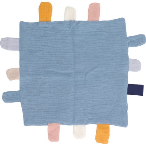 Lot de 2 couvertures de sécurité bébé bleu noir en coton doux respirant anti-anxiété, amical pour la peau (1/5)
