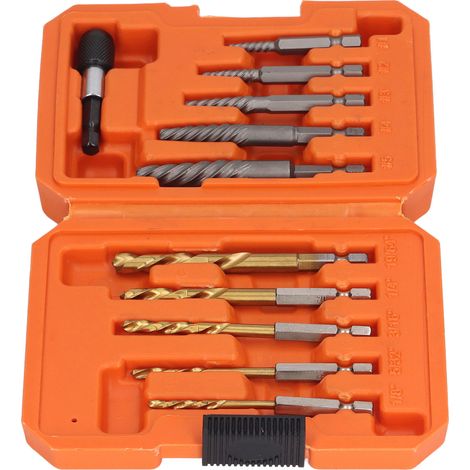 Kit d'extracteur de vis endommagé HHS, outil professionnel de retrait de goujons de boulons, 11 pièces