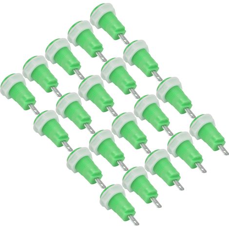 Packung mit 20 grünen 4-mm-Bananensteckern aus Messing, lötbare Anschlussbuchsen, 402 1 kV 32 A Anschlussklemmen für Erdung und Chassis (1/5)
