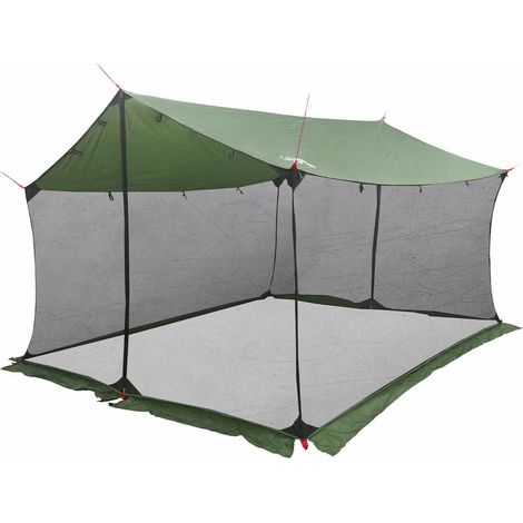 vidaXL Toldo de camping con paredes de malla 340 x 260 x 220 cm Verde (1/2)