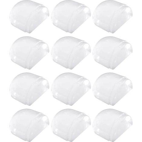 Butée de porte 12 pièces, butée de porte en silicone épais transparent, anti-collision, silencieuse et auto-adhésive, adaptée à la protection des murs et des meubles