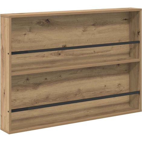 Scaffale per riviste Rovere artigianale 100 x 12 x 70 cm vidaXL