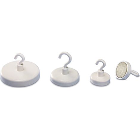 magnetoplan Hakenmagnet (Ø) 47 mm rund, mit Haken Weiß 1 St. 52647 (1/5)