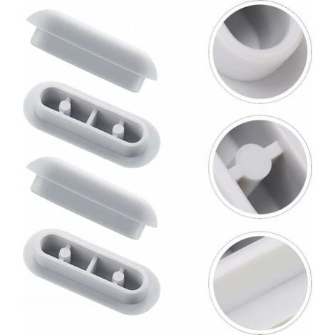 8-teiliges universelles WC-Sitzpuffer-Set, WC-Sitzpuffer-Ersatz aus Kunststoff (1/3)