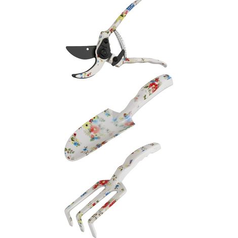 Set de herramientas de jardín de 3 piezas en aluminio multicolor con tijeras de podar (1/4)