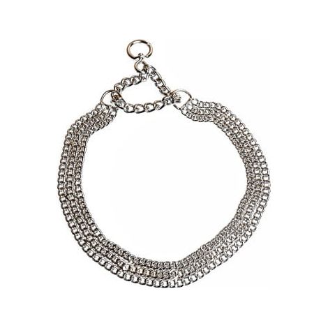 Collar de triple cadena 40-50cm Plata